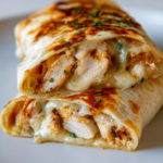 Cheesy Garlic Chicken Wraps