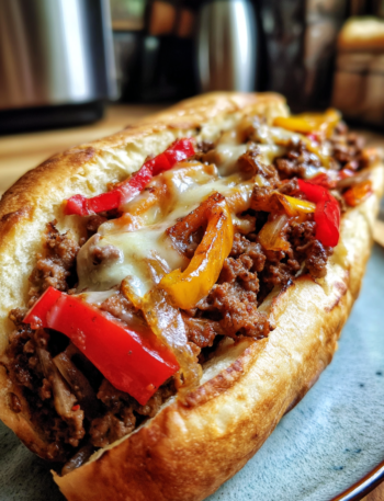 Ground Beef Philly Cheesesteaks