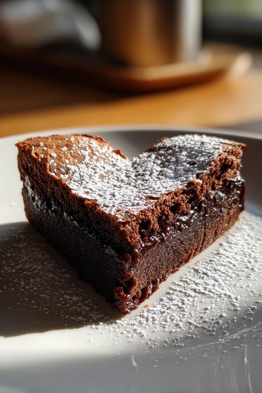 heart-shaped brownies