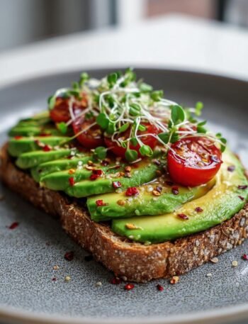 Avocado toast on whole-grain bread