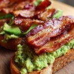 Bacon avocado sourdough toast