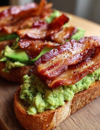 Bacon avocado sourdough toast
