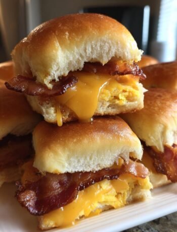 Bacon cheddar breakfast sliders