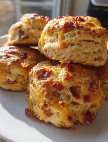 Bacon cheddar flaky biscuits