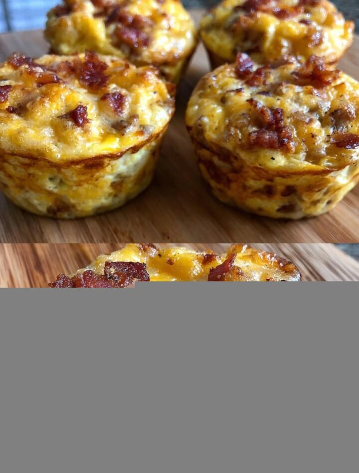 Bacon cheesy egg muffins