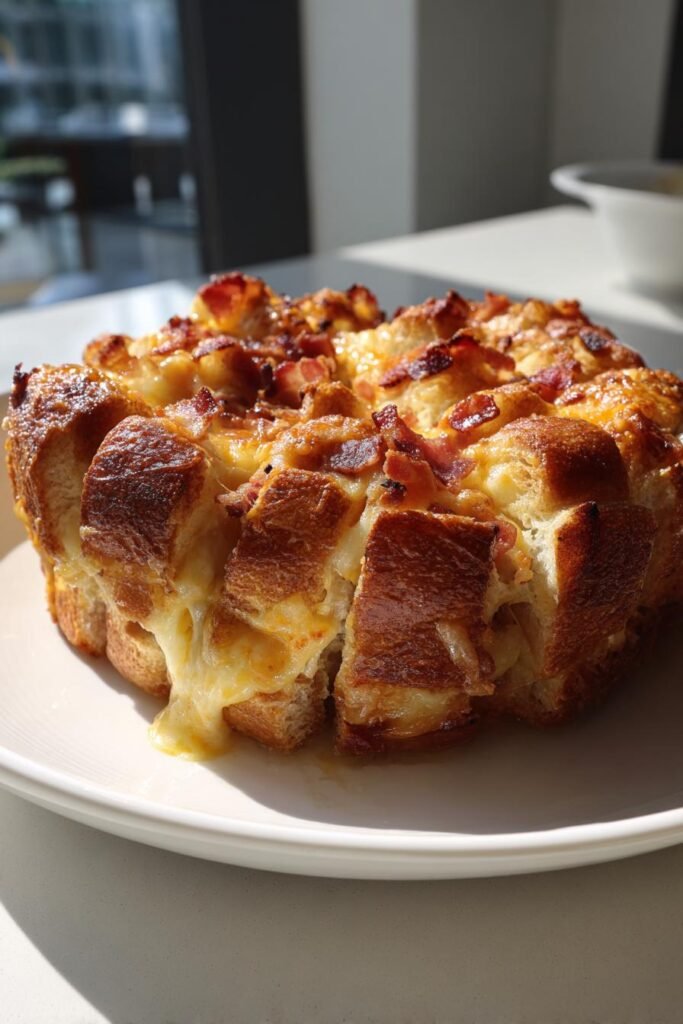 Bacon cheesy pull-apart bread