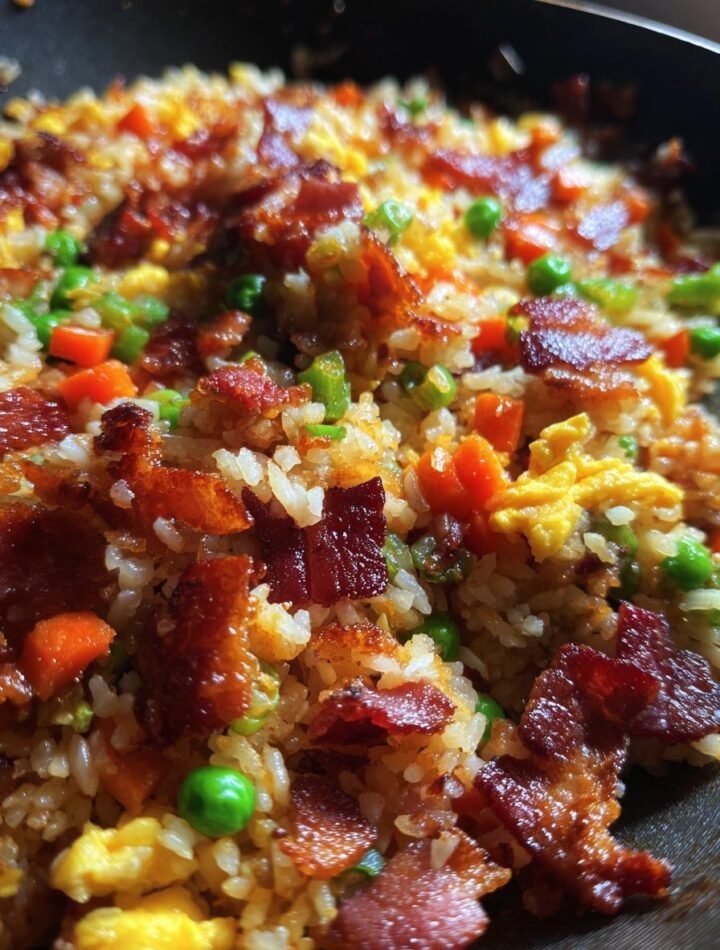 Bacon fried rice skillet