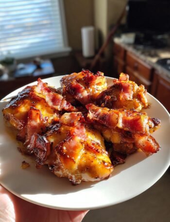 Bacon honey glazed chicken thighs