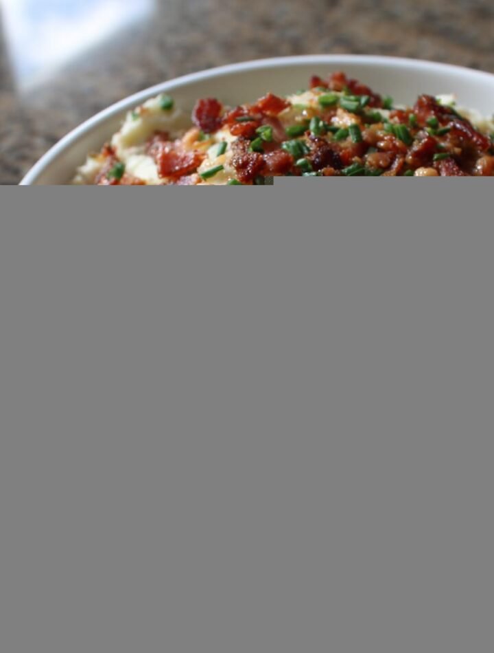 Bacon loaded mashed potatoes
