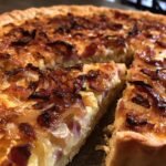 Bacon onion caramelized tart