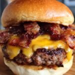 Bacon smash burger with cheese