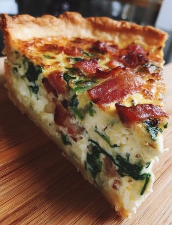 Bacon spinach quiche