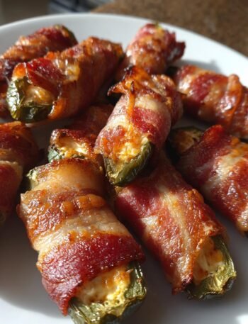 Bacon wrapped jalapeño poppers