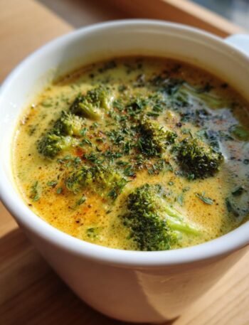 Broccoli Cheddar Soup, creamy and comforting