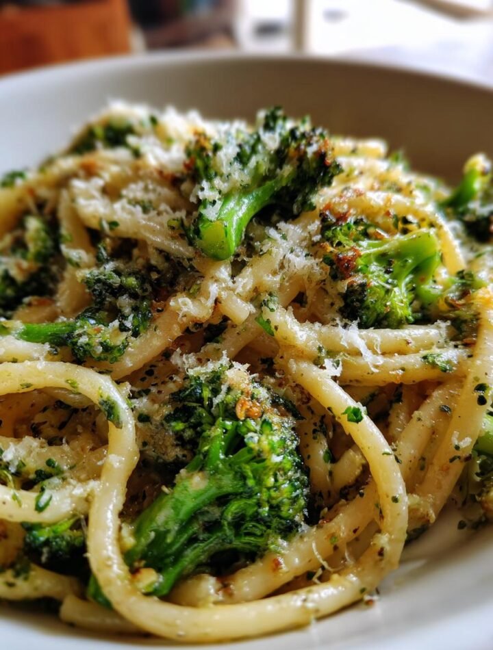 Broccoli Pasta with garlic and parmesan
