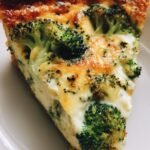 Broccoli Quiche with cheese and eggs