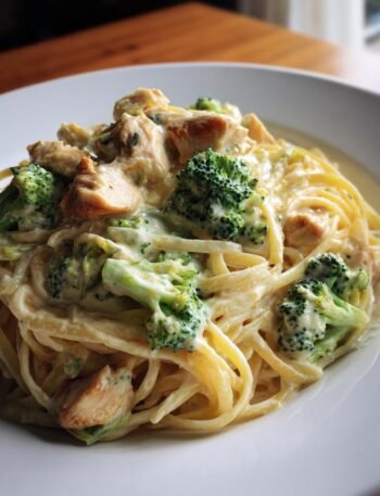 Broccoli and Chicken Alfredo