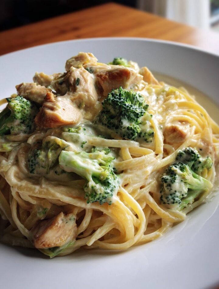 Broccoli and Chicken Alfredo