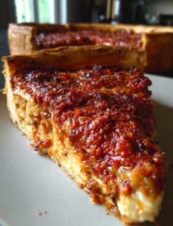 Chicago deep-dish pizza