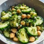 Chickpea and cucumber salad