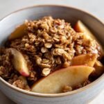 Gluten free air fryer apple crisp