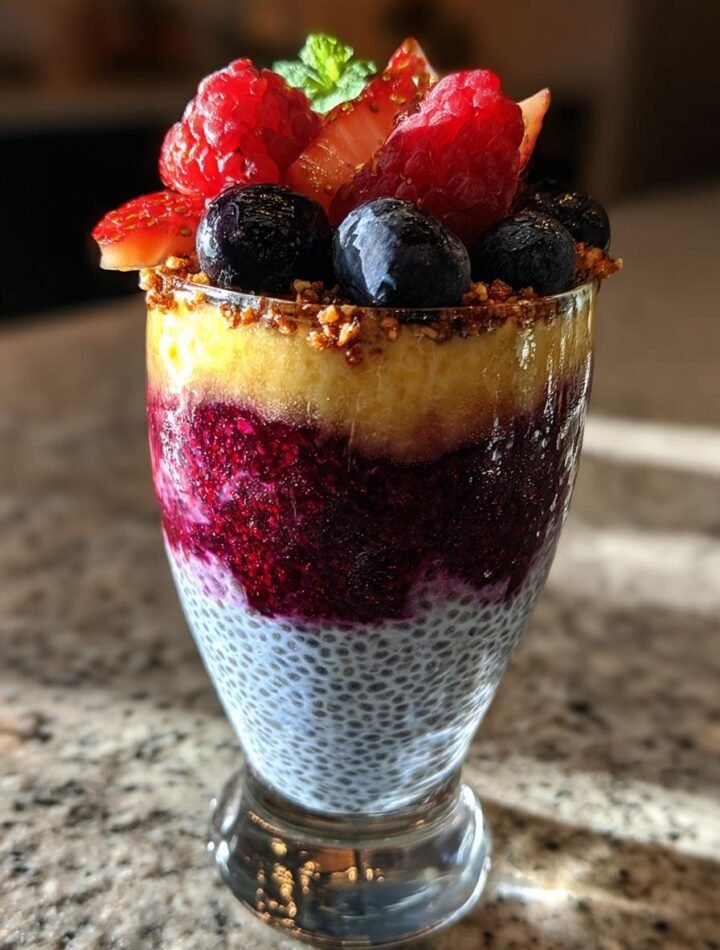 Gluten free chia pudding dessert