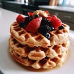 Gluten free oat flour waffles