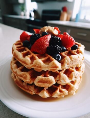 Gluten free oat flour waffles