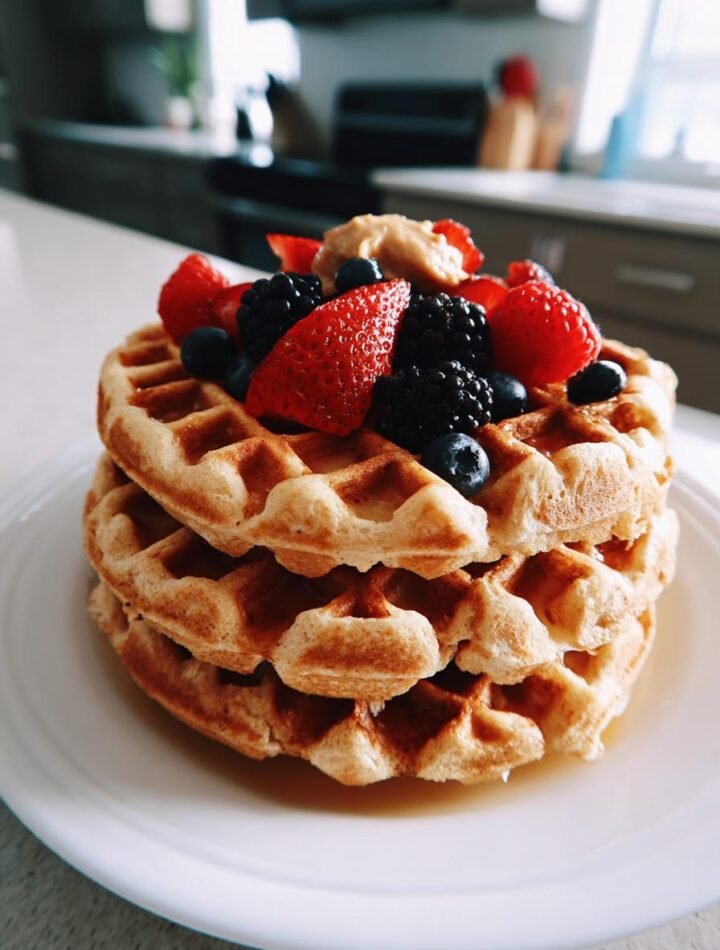 Gluten free oat flour waffles