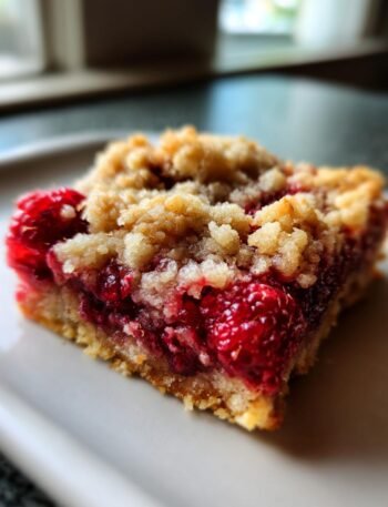 Gluten free raspberry crumble bars