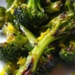 Grilled Broccoli with lemon zest and olive oil