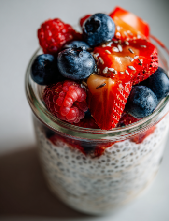 Healthy overnight chia pudding