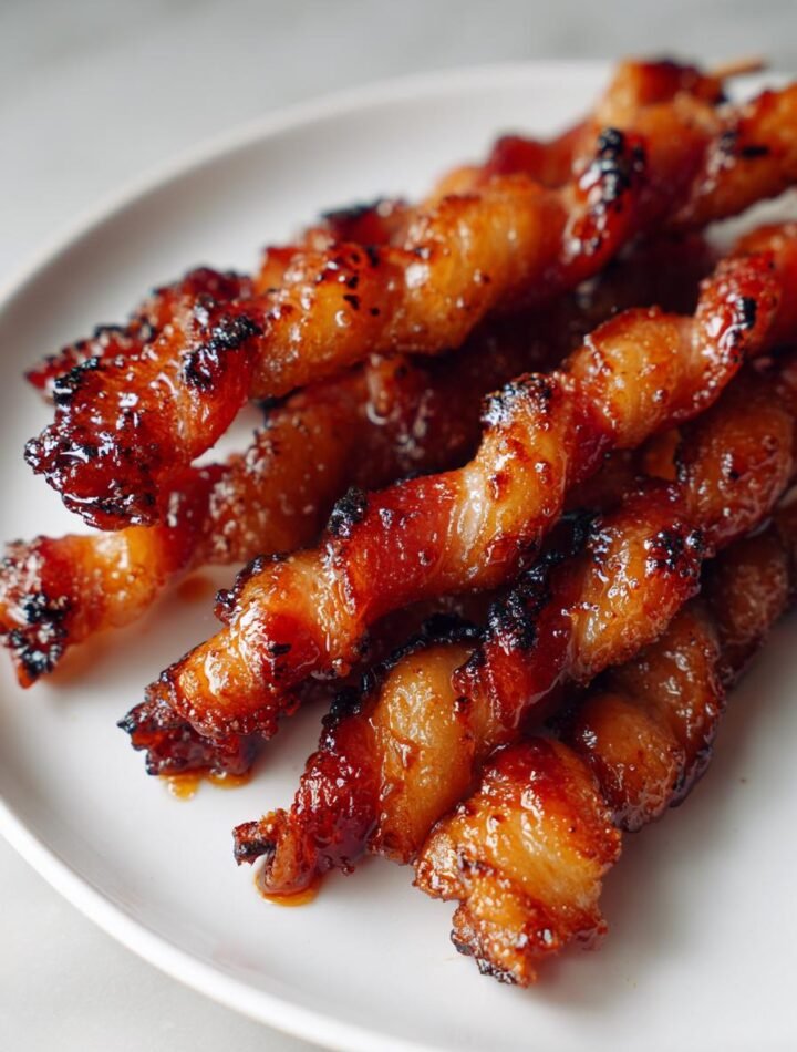 Maple glazed bacon twists