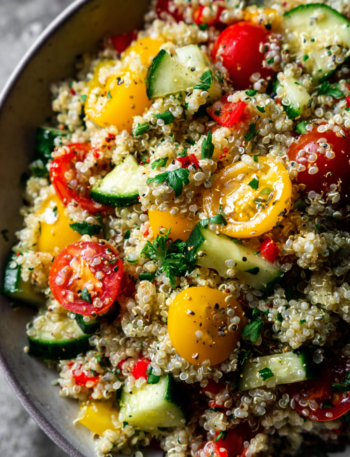 Mediterranean quinoa salad