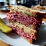 Montreal smoked meat sandwich