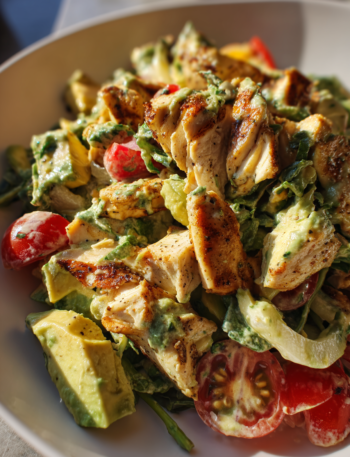 Paleo chicken salad with avocado