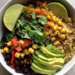 Quinoa and black bean bowl
