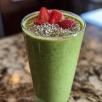 Smoothie with spinach, berries, and protein