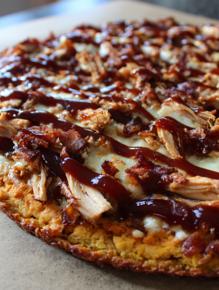 BBQ Chicken Sweet Potato Pizza Crust