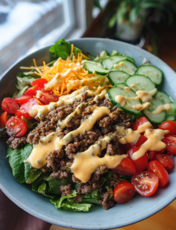 Cheeseburger Salad with Secret Sauce