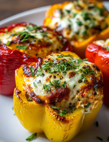 Cottage Cheese Lasagna Stuffed Peppers