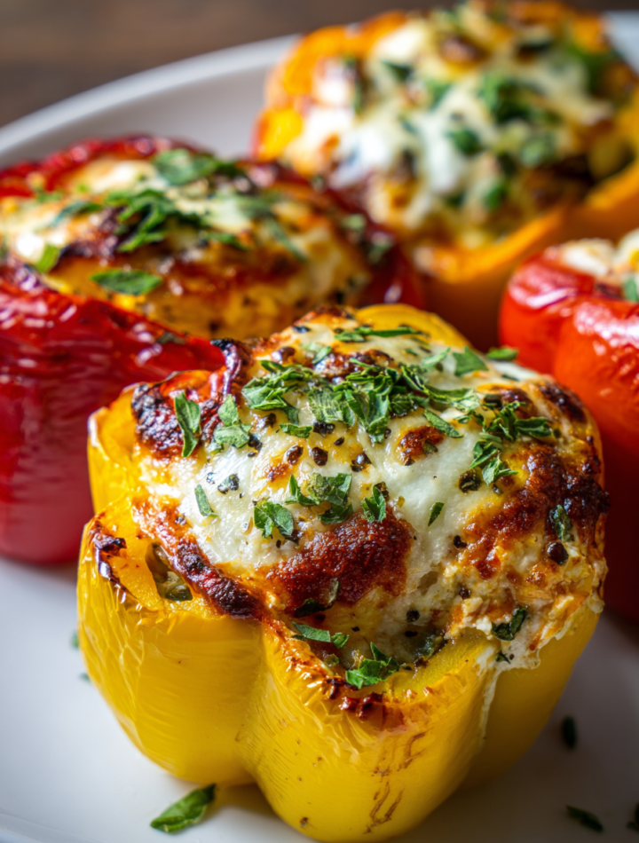 Cottage Cheese Lasagna Stuffed Peppers