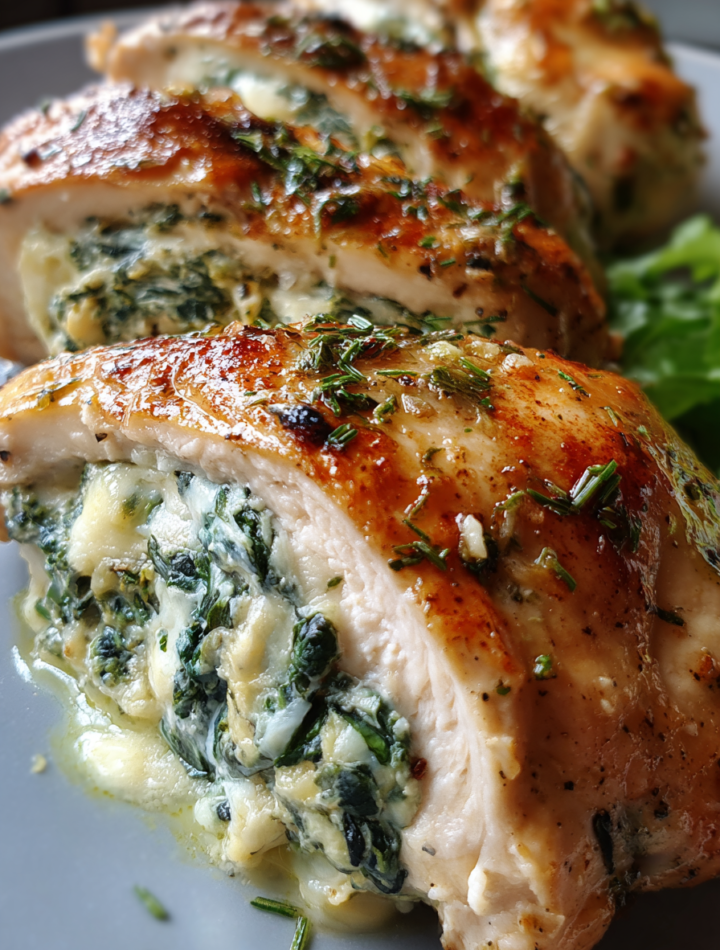 Creamy Ricotta and Spinach Stuffed Chicken