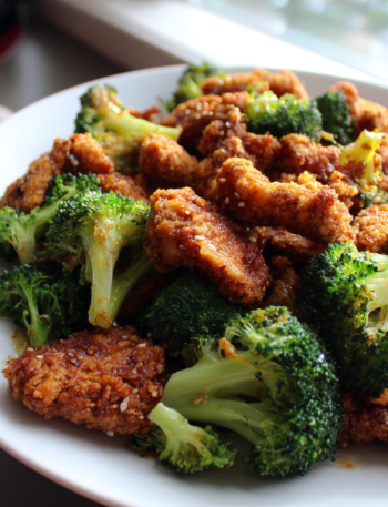 Crispy Sesame Chicken and Broccoli