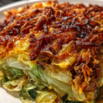 Easy Crispy Cabbage Burger Bake