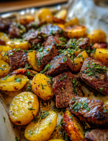 Garlic Butter Steak and Potato Foil Packs