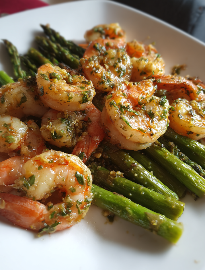 Garlic Herb Roasted Shrimp and Asparagus
