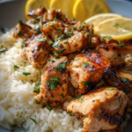 Greek Lemon Chicken and Rice Bowls