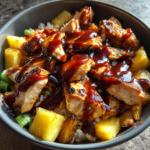 Hawaiian Pineapple BBQ Chicken Bowls