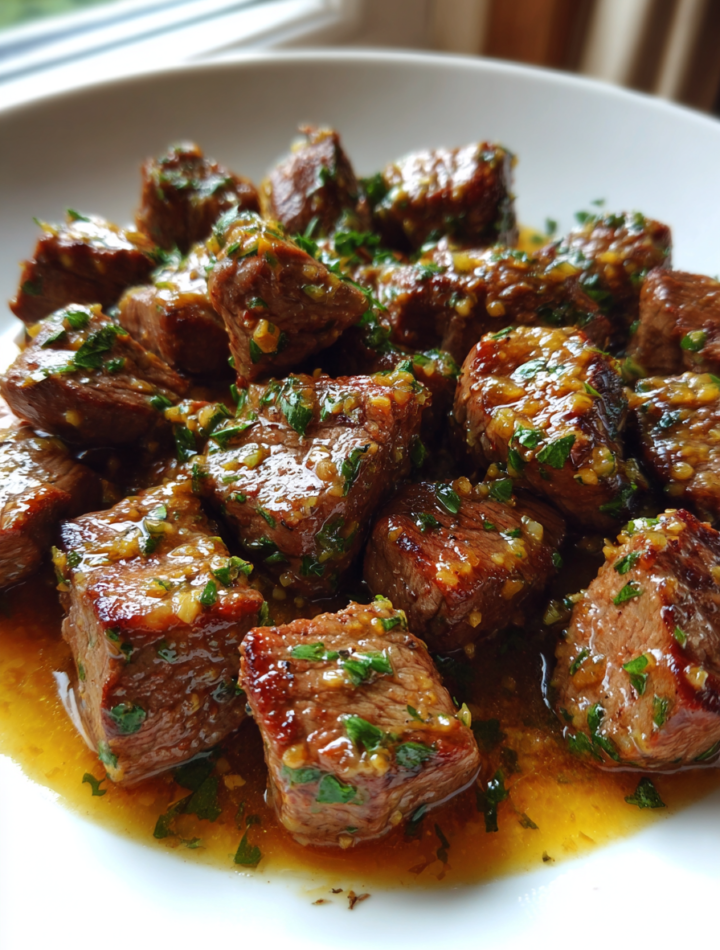 High-Protein Garlic Butter Steak Bites